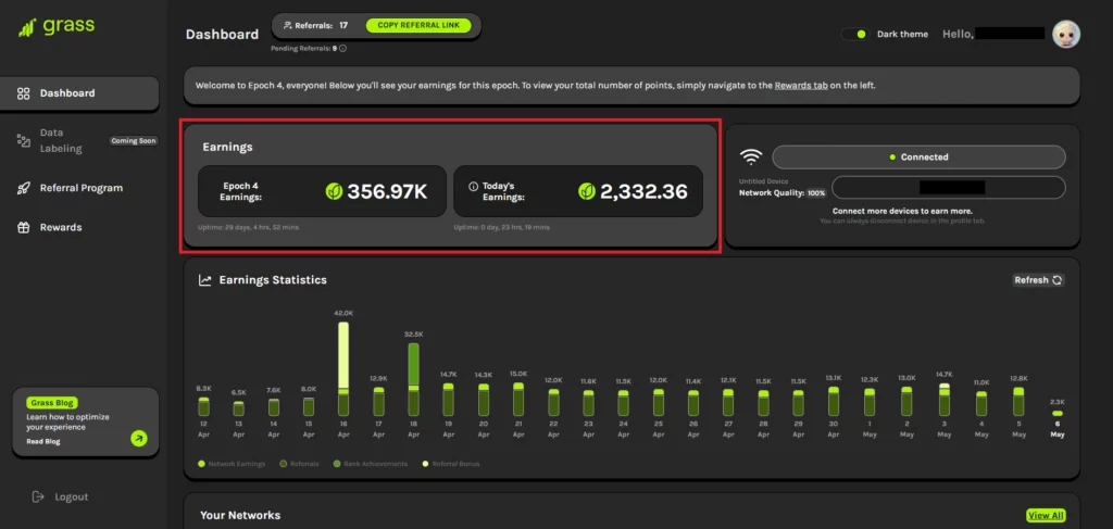 GRASS Dashboard