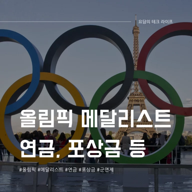 올림픽 금메달 연금 중복 기간 그 외 혜택 정리
