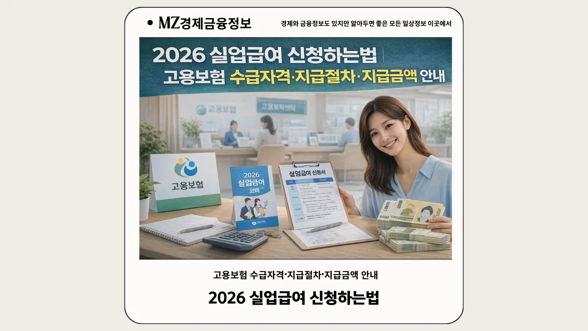 실업급여 신청조건 변경 2026년 – 구직활동 인정 기준과 수급 유지 포인트