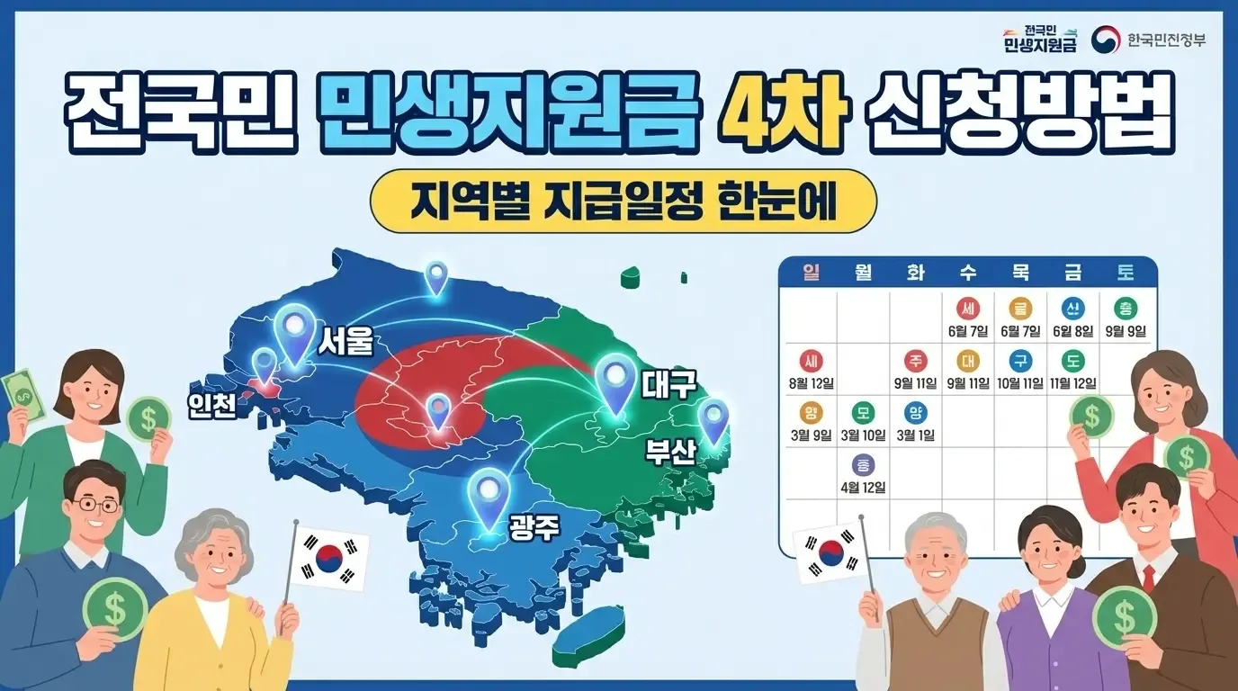 4차 민생지원금 신청 방법 – 4차 민생지원금 지역·신청기간 차이 확인