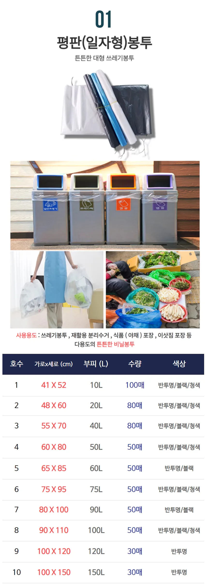 분리수거 비닐봉투 비교 – 용량별로 고르는 분리수거 비닐봉투 실전 팁